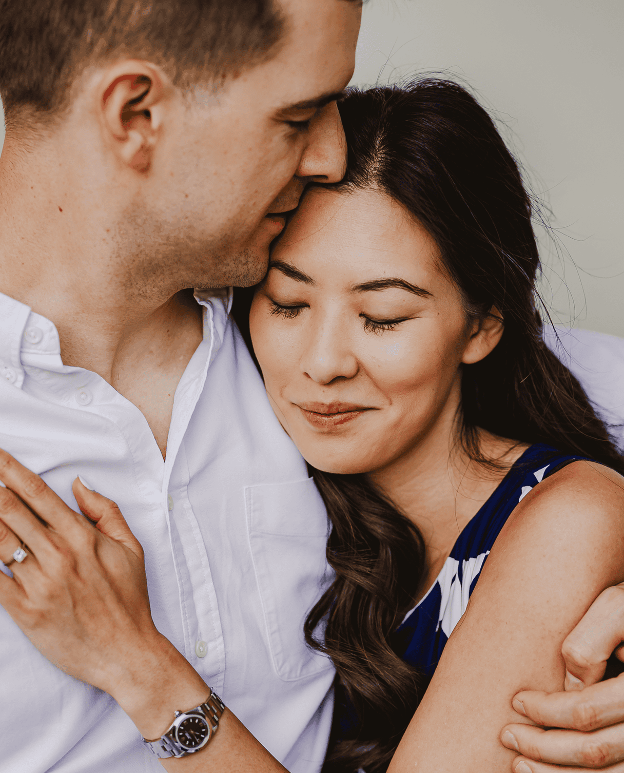 Intimate couple moment