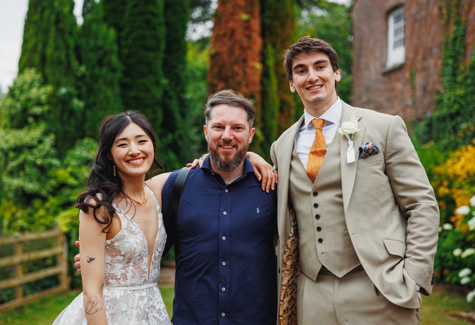 Couple dancing in field