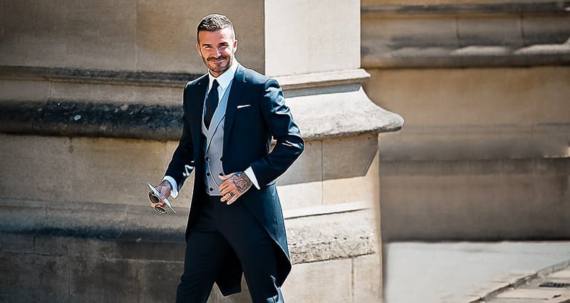 Traditional black tailcoat formal wedding attire