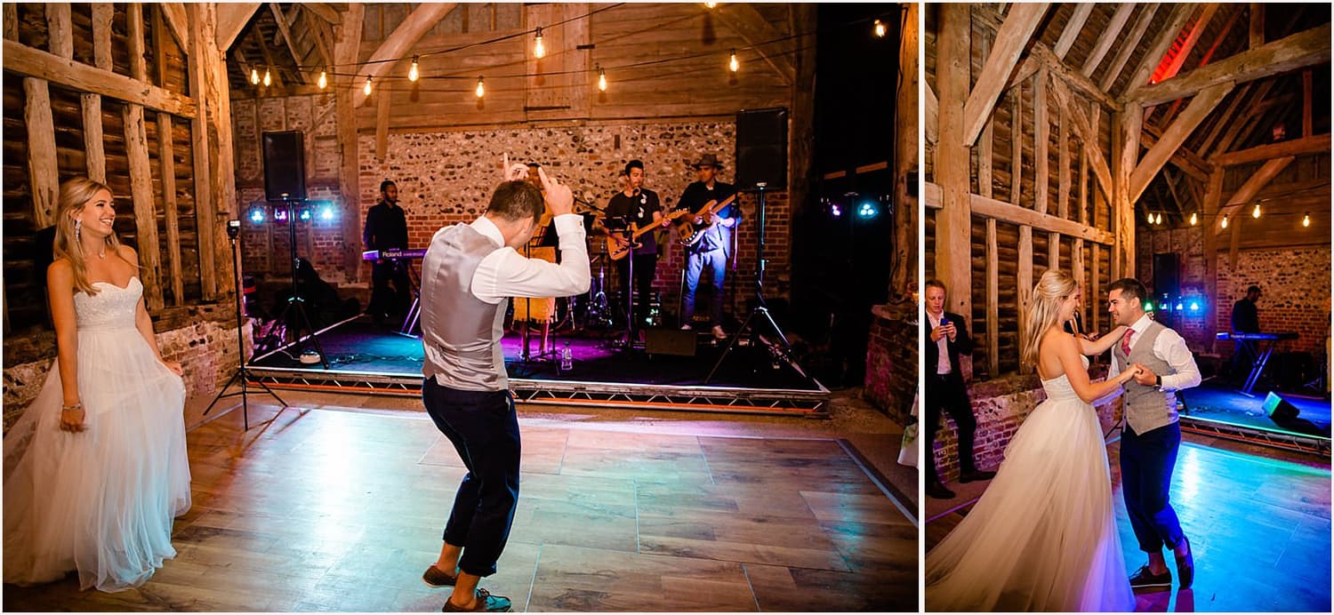 Annie and Tim sharing their first dance