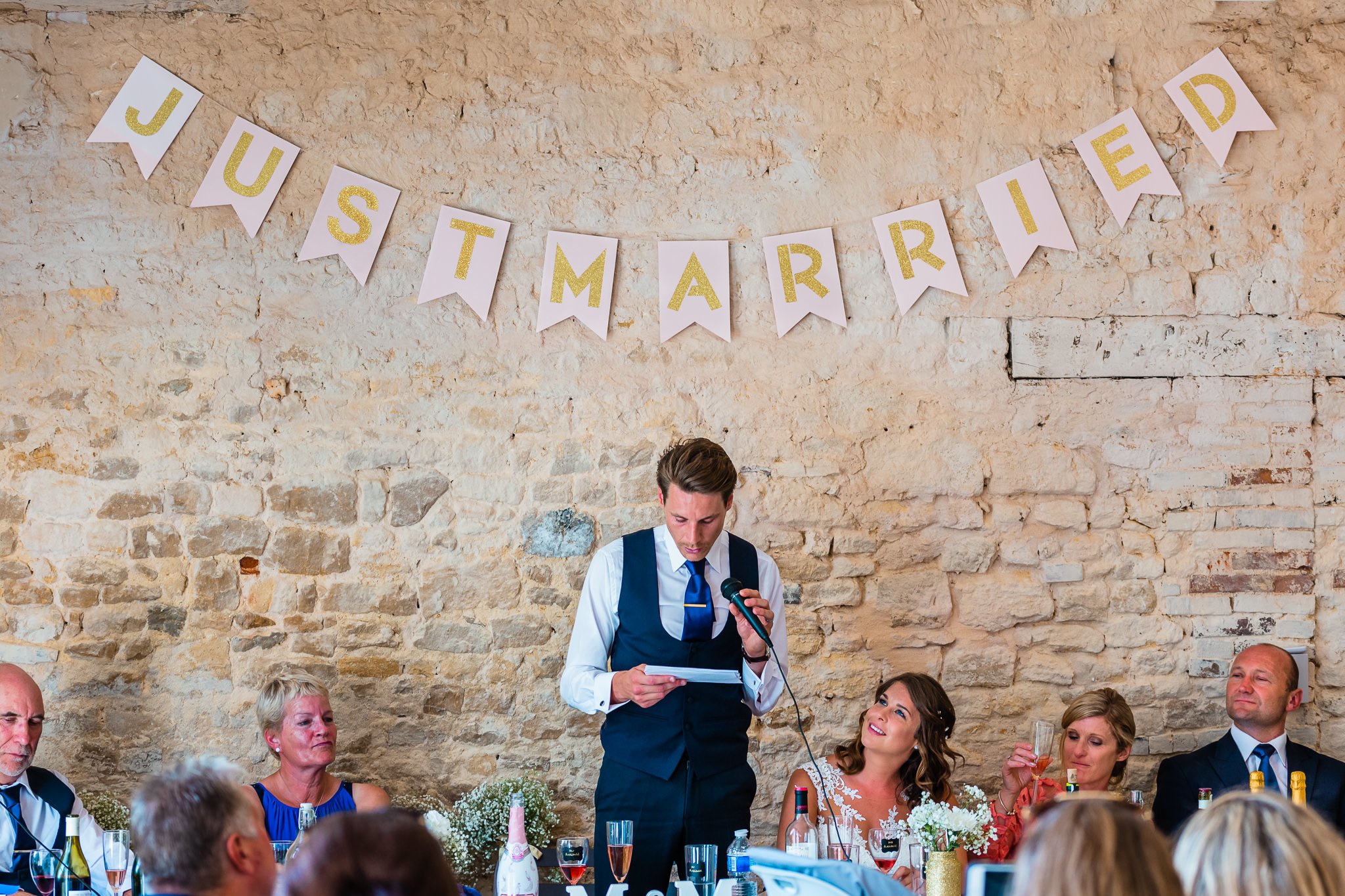 Bride and groom at intimate wedding ceremony during COVID-19